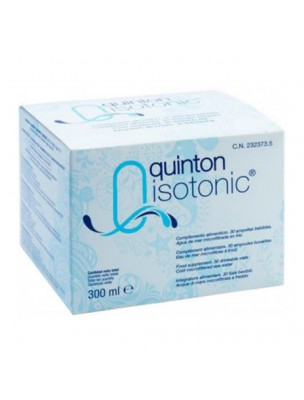 Image de Quinton Isotonique - Eau de Quinton 30 ampoules de 10 ml - Quinton depuis Eau de Quinton provenant des côtes bretonnes pour votre santé