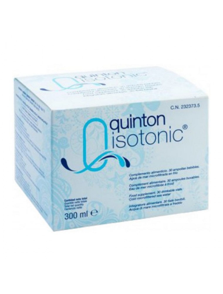 Image principale de la modale pour Quinton Isotonique - Eau de Quinton 30 ampoules de 10 ml - Quinton