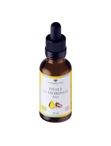 Moringa Bio - Huile végétale 30ml - Le Diamant Vert Moringa Bio - Huile végétale 30ml - Le Diamant Vert