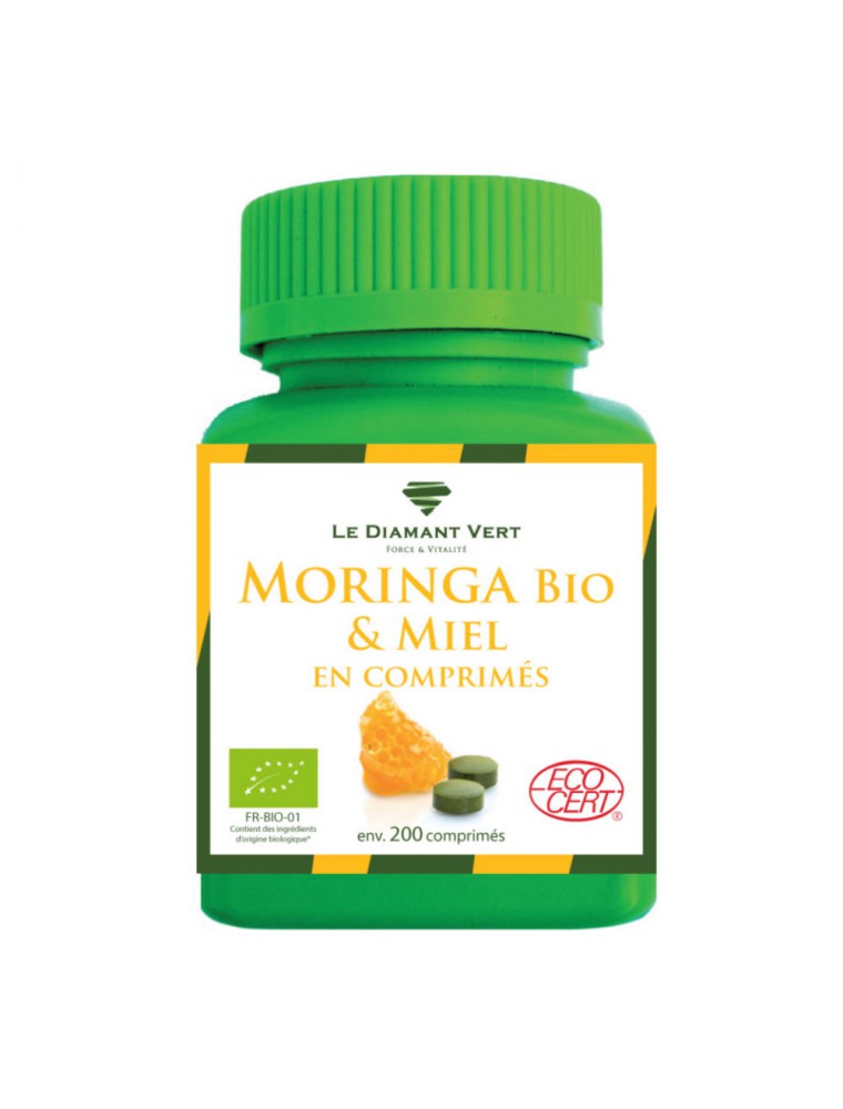 Moringa Miel Bio - Défenses naturelles 150 comprimés - Le Diamant Vert Moringa Miel Bio - Défenses naturelles 150 comprimés - Le Diamant Vert