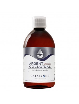 Image de Colloidal Silver 20 ppm - Trace Element 500 ml - Catalyons depuis Colloidal silver relieves and disinfects your skin