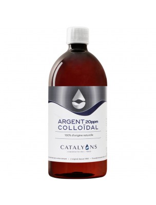 Image de Argent colloïdal 20 ppm -  Oligo-élément 1 litre - Catalyons via Argent colloïdal - Vaporisateur 150 ml - Catalyons