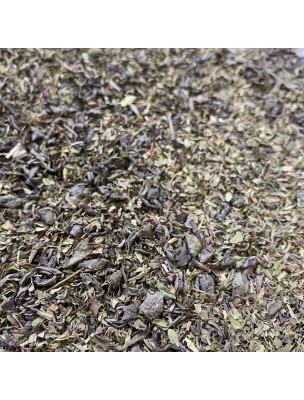 Image de Thé Menthe-Safran Bio - Thé Vert ardennais 30 grammes - Le Safran depuis Commandez les produits Le Safran - L'Or des Ardennes à l'herboristerie Louis