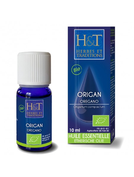 Origan Bio - Huile essentielle d'Origanum compactum 10 ml - Herbes et Traditions