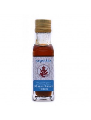 Image de Dhanvantaram Tailam - Huile Ayurvédique 100 ml - Samskara via Shampooing Solide Ayurvenat 50g - Ayurvenat