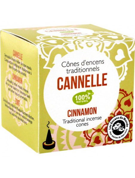 Cannelle encens indien - 12 cônes - Les Encens du Monde