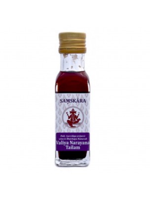 Image de Valiya Narayana Tailam - Huile Ayurvédique 100 ml - Samskara depuis Sauge Blanche et Eucalyptus - Fumigation 20 g