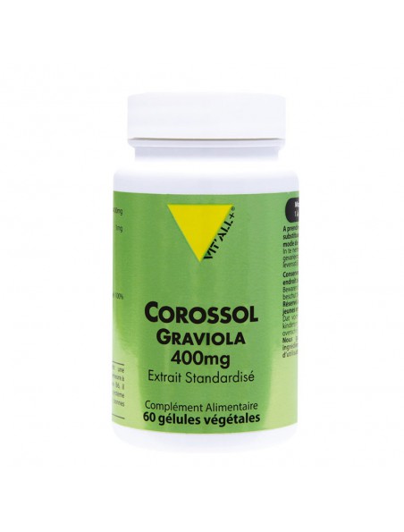 Image principale de Corossol Graviola 400 mg - Détente et Immunité 60 gélules végétales - Vit'all+