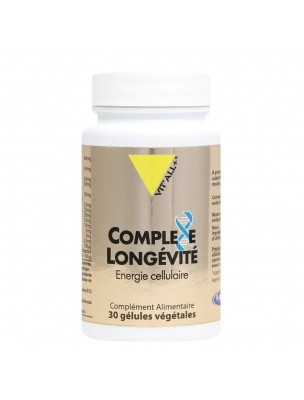 Image de Complexe Longévité - Energie et Protection cellulaire 30 gélules végétales - Vit'all+ via Achetez Glycontrol - Gestion de la glycémie - Synergia