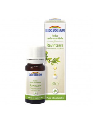 Image de Ravintsara Bio - Essential oil beads 20 ml - Natural Biofloral depuis Ravintsara essential oils selected by our herbalist