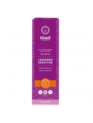 Image de Shampooing Ayurvédique Lavender Sensitive - Cuir Chevelu Sensible 200 ml - Khadi depuis Shampoings naturels pour des cheveux sains