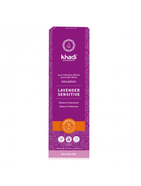 Shampooing Ayurvédique Lavender Sensitive - Cuir Chevelu Sensible 200 ml - Khadi Shampooing Ayurvédique Lavender Sensitive - Cuir Chevelu Sensible 200 ml - Khadi