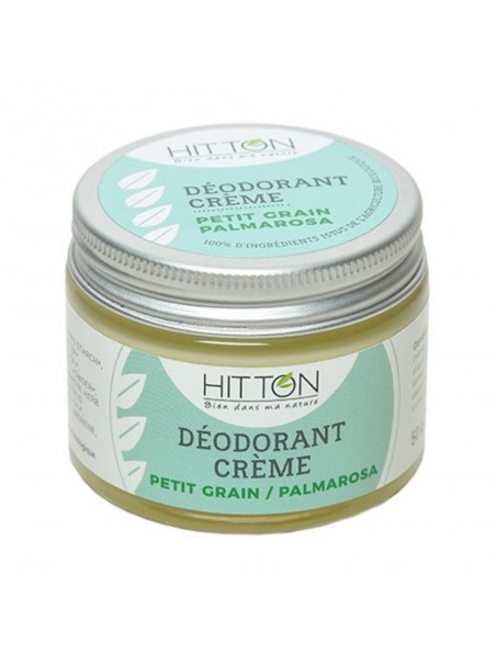 Image principale de Déodorant crème Bio - Petit grain Palmarosa 50g - Hitton