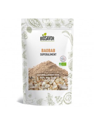 Image de Baobab Bio - Superaliment 200g - Biosavor via Cacao Bio - 200g - Biosavor