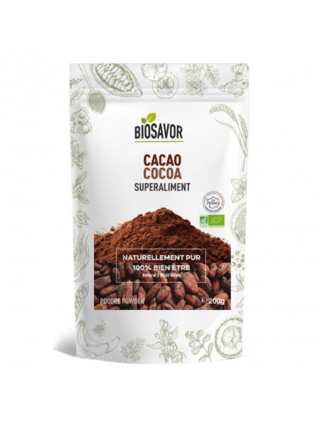 Image principale de Cacao Bio - Superaliment 200g - Biosavor