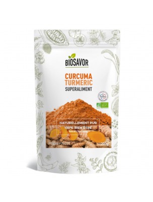 Image de Curcuma Bio - Superaliment 200g - Biosavor depuis Super-Foods: Produits de phytothérapie et d'herboristerie en ligne