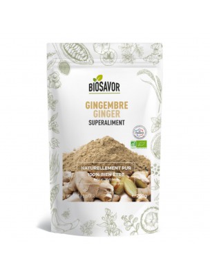 Image de Gingembre Bio - Superaliment 200g - Biosavor depuis Super-Foods: Produits de phytothérapie et d'herboristerie en ligne