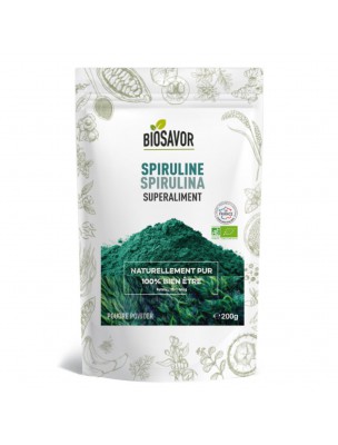 Image de Spiruline Bio - Superaliment 200g - Biosavor depuis Super-Foods: Produits de phytothérapie et d'herboristerie en ligne