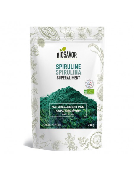 Achetez Spiruline Bio - Superaliment 200g - Biosavor à l'herboristerie Louis Image principale de Spiruline Bio - Superaliment 200g - Biosavor