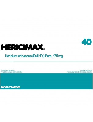 Image de Hericimax - Champignon Hericium erinaceus pour l'immunité 40 gélules - Biophytarom via Megabase - Equilibre acido-basique intestinal 60 gélules - Biophytarom