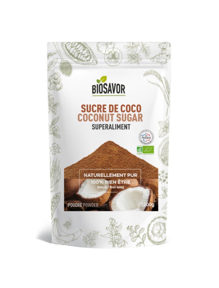 Image principale de la modale pour Sucre de Coco Bio - Superaliment 200g - Biosavor