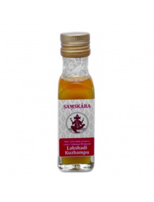 Image de Lakshadi Kuzhampu - Huile Ayurvédique 100 ml - Samskara depuis Dhanyaka semence - Digestion 125 gélules - Samskara