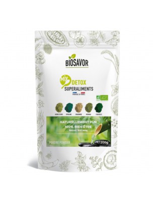 Image de Mix Détox Bio - Superaliment 200g - Biosavor via Sève de Bouleau Nature Bio - Vitalité et Bien-être 1L | Fée Nature