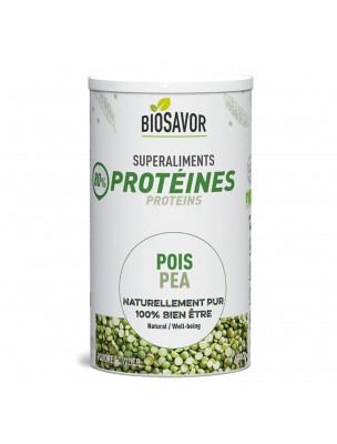 Image de Pois Bio - Protéines végétales 400g - Biosavor via Soy Protein Bio - Protéines Végétales Soja Cacao 400 g - Purasana