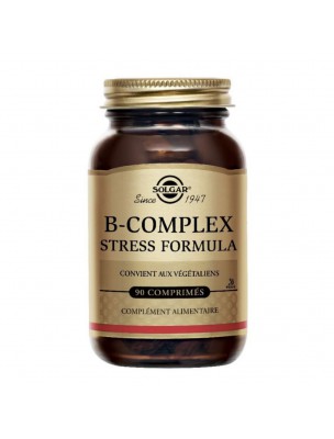 Image de B-Complex Stress Formula - Stress et Fatigue 90 comprimés - Solgar via Valériane XXI - Extrait Fluide 50ml - SoriaNatural