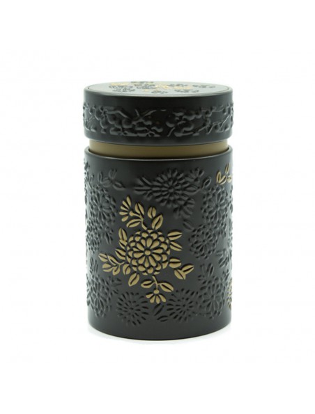 Achetez Boîte à thé Yumiko Noire pour 150 g de thé à l'herboristerie Louis Image principale de Boîte à thé Yumiko Noire pour 150 g de thé
