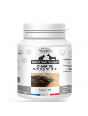 Image de Chair de Moule Verte - Articulations Chiens et Chats 100g - Floralpina via Poudre de Krill - Articulations et Immunité 100g - Floralpina