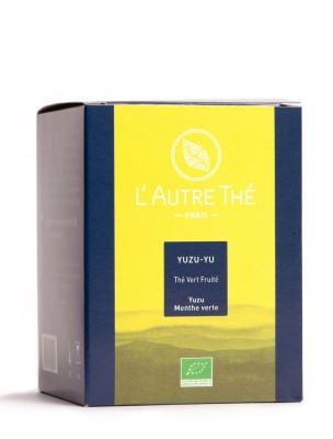 Image de Yuzu Yu Bio - Thé vert 20 sachets pyramides - L'Autre thé via Achetez Amour Bio - Infusion 20 sachets - Pukka Herbs