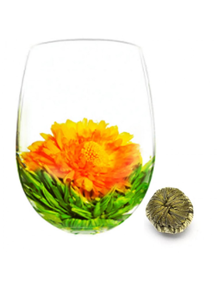 Image principale de la modale pour Fleur de thés Mangue - Thé blanc et Souci - Natté à la main