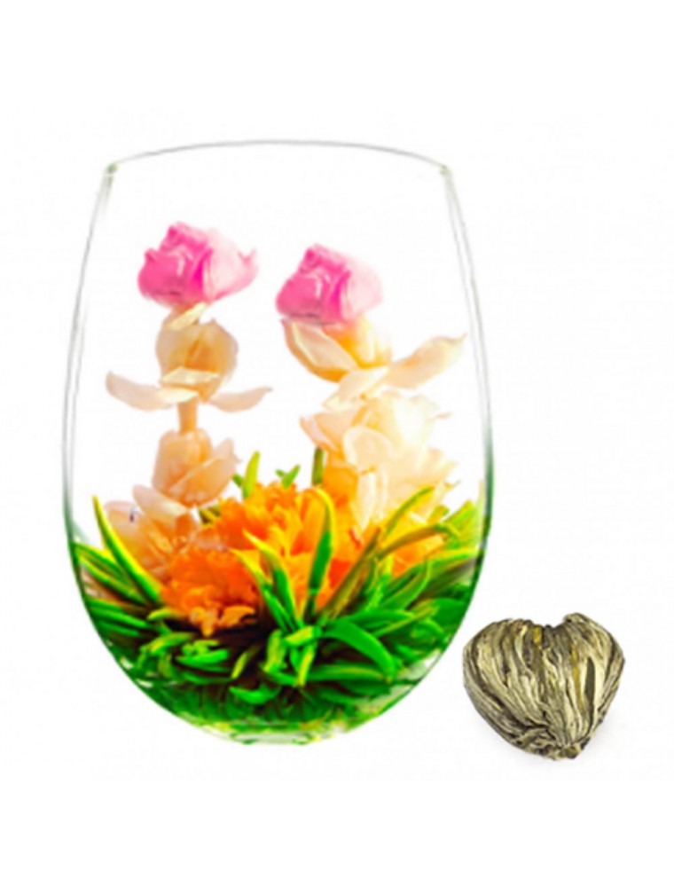 Image principale de la modale pour Coeur de Rose Fleur de thés - Thé blanc, Jasmin, Rose et Fleur de Souci
