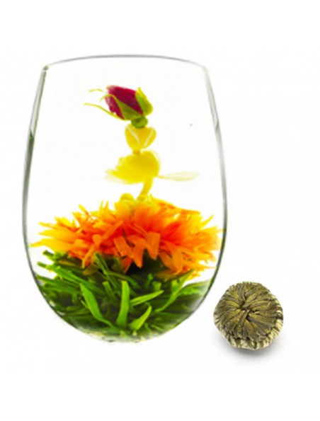 Image principale de Baiser du Dragon Fleur de thés - Thé blanc, Jasmin, Rose et Fleur de Souci