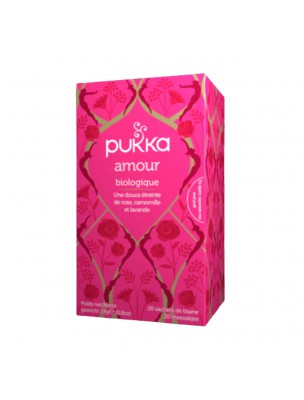 Image de Amour Bio - Infusion 20 sachets - Pukka Herbs depuis Commandez les produits Pukka Herbs à l'herboristerie Louis