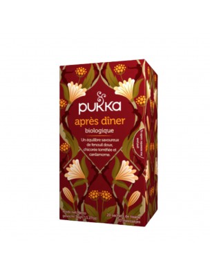 Image de Après-Dîner Bio - Infusion 20 sachets - Pukka Herbs depuis Achetez nos thés en infusettes naturels et bio - Herboristerie en ligne