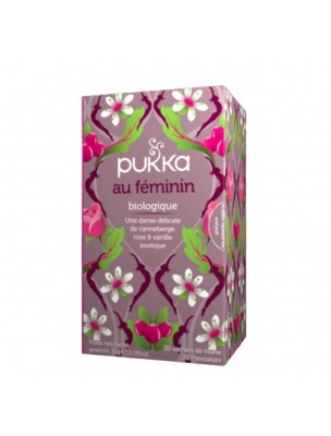 Image de Au Féminin Bio - Infusion 20 sachets - Pukka Herbs depuis Achetez nos thés en infusettes naturels et bio - Herboristerie en ligne