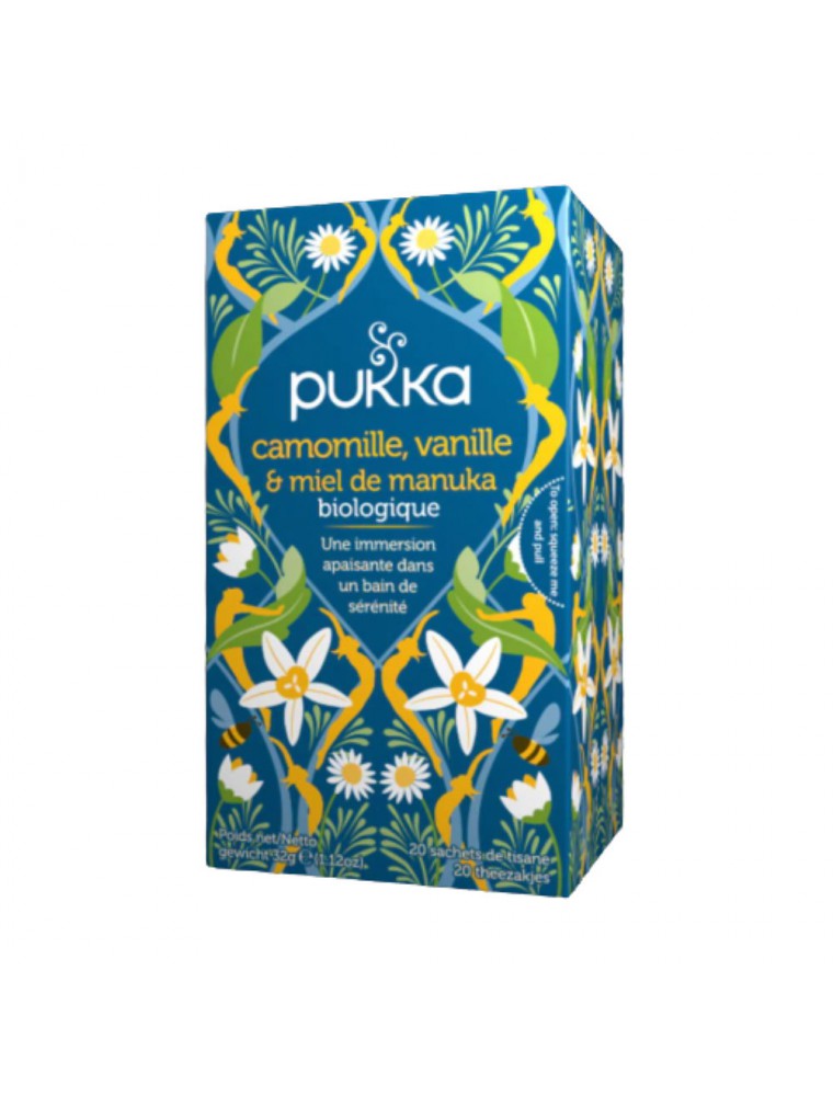 Image principale de la modale pour Camomille, Vanille et Miel de Manuka Bio - Infusion 20 sachets - Pukka Herbs