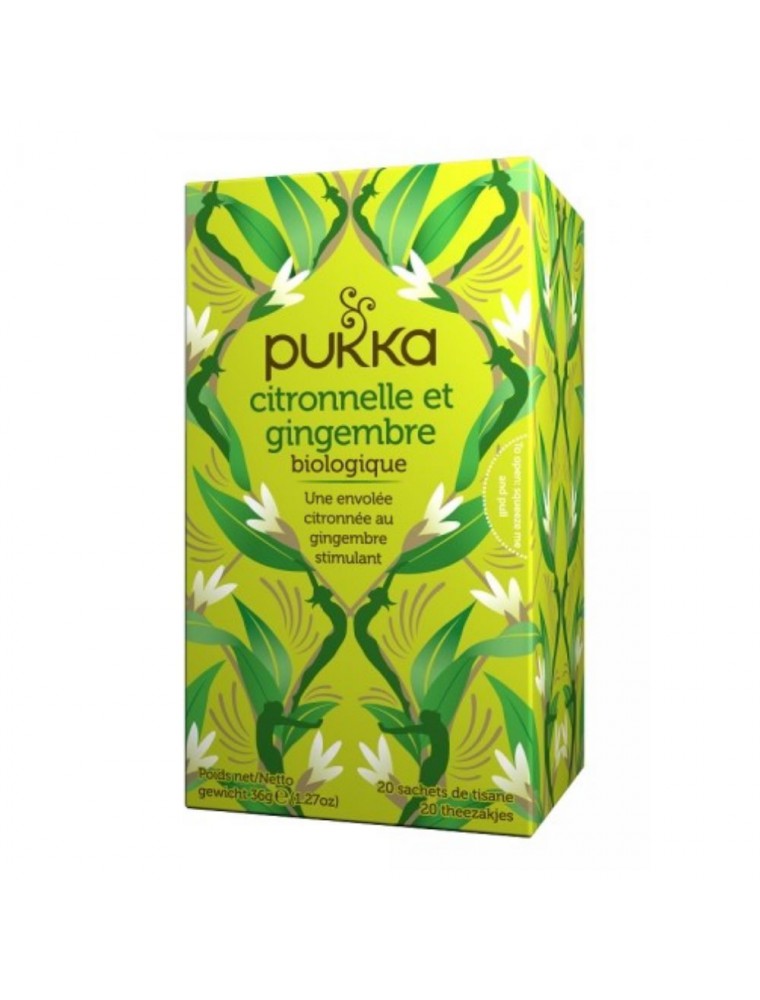 Image principale de la modale pour Citronnelle et Gingembre Bio - Infusion 20 sachets - Pukka Herbs