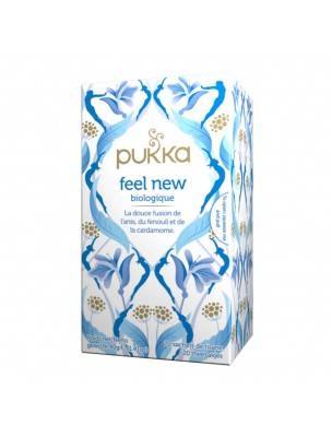 Image de Feel New Bio - Infusion 20 sachets - Pukka Herbs depuis Commandez les produits Pukka Herbs à l'herboristerie Louis