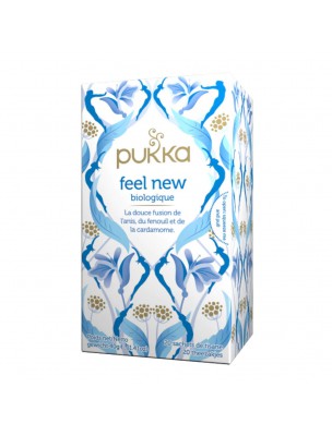 Image de Feel New Bio - Infusion 20 sachets - Pukka Herbs depuis Thés et eaux de fruits naturels | Produits de phytothérapie (4)