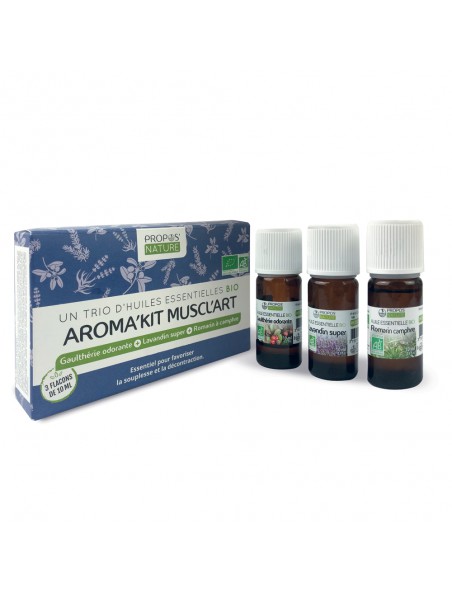 Image principale de Aroma'Kit Muscl'Art Bio - Trio d'huiles essentielles - Propos Nature