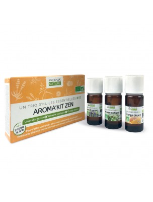Image de Aroma'Kit Zen Bio - Trio of essential oils - Propos Nature via Buy 6 Magnesium Forté - Nervous Balance 30 tablets