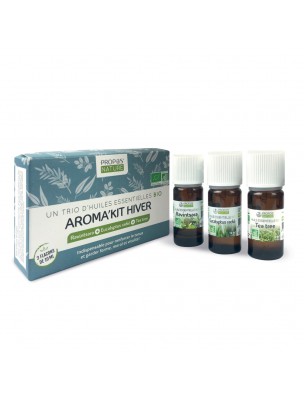 Image de Aroma'Kit Hiver Bio - Trio of essential oils - Propos Nature depuis Synergies of essential oils for immunity