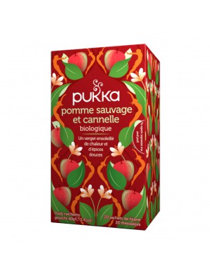 Image de Pomme sauvage, Cannelle, Gingembre Bio - Infusion 20 sachets - Pukka Herbs depuis Commandez les produits Pukka Herbs à l'herboristerie Louis