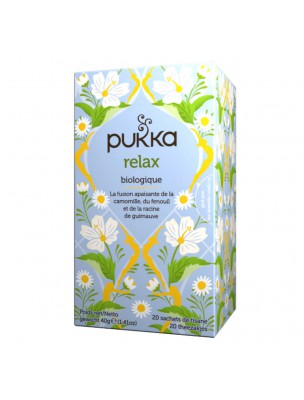 Image de Relax Bio - Infusion 20 sachets - Pukka Herbs via Revitalise Bio - Infusion 20 sachets - Pukka Herbs