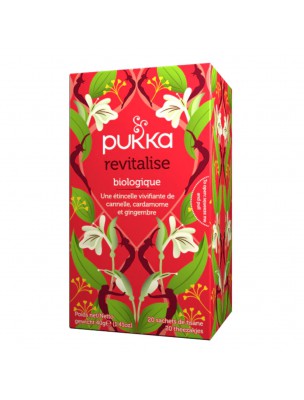 Image de Revitalise Bio - Infusion 20 sachets - Pukka Herbs depuis Commandez les produits Pukka Herbs à l'herboristerie Louis