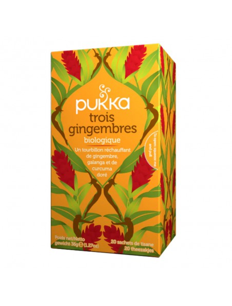 Image principale de Trois Gingembre Bio - Infusion 20 sachets - Pukka Herbs