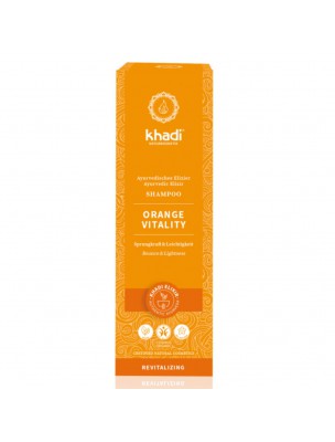 Image de Ayurvedic Orange Vitality Shampoo - Normal to Oily Hair 200 ml - (French) Khadi depuis Buy the products Khadi at the herbalist's shop Louis